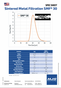 Datenblatt · Sintermetall-Filtration SMF30