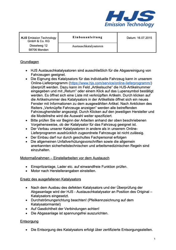 Einbauanleitung Austauschkatalysator1