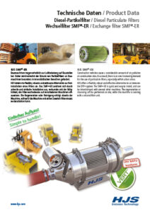 Technische Daten · Diesel-Partikelfilter · Wechselfilter SMF®